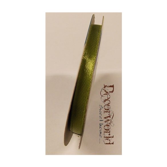 Szatén szalag mohazöld 6mm/25m