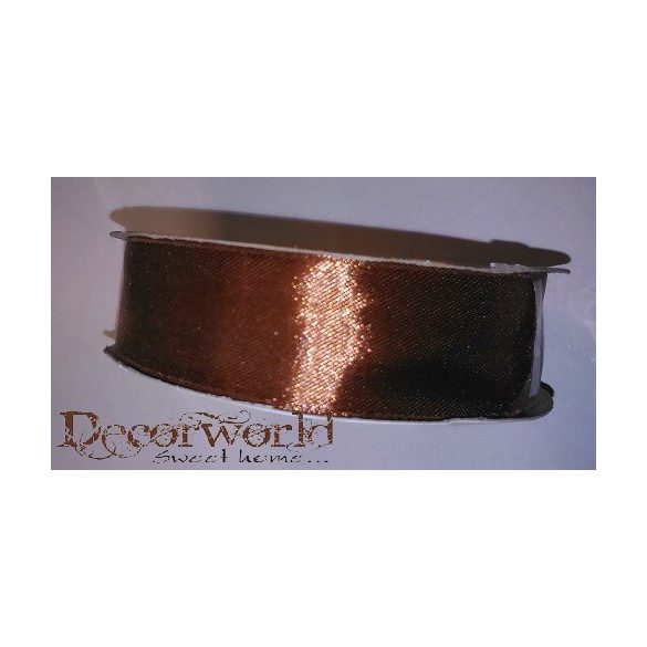 Szatén szalag kávé 25mm/25m