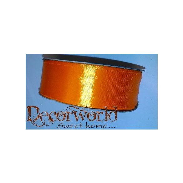 Szatén szalag,25mmx25m,élénk narancs