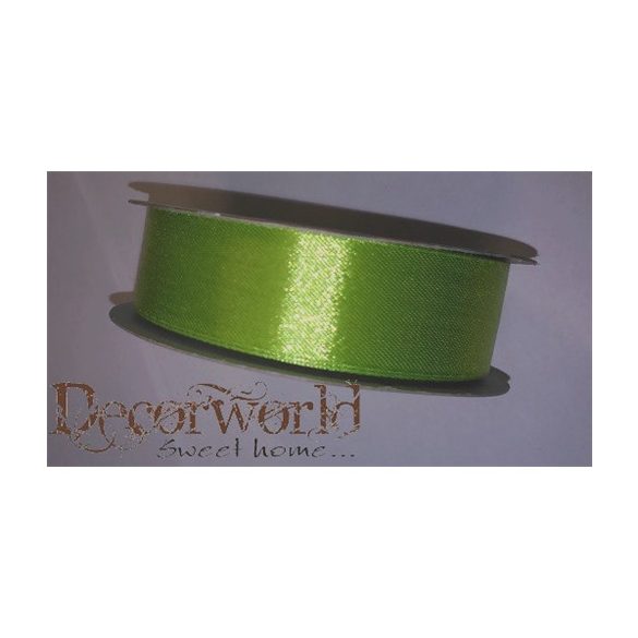 szatén szalag,25mmx25m,fű zöld