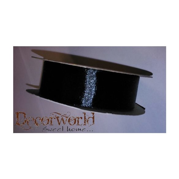 Fekete szatén szalag 25mm x25m