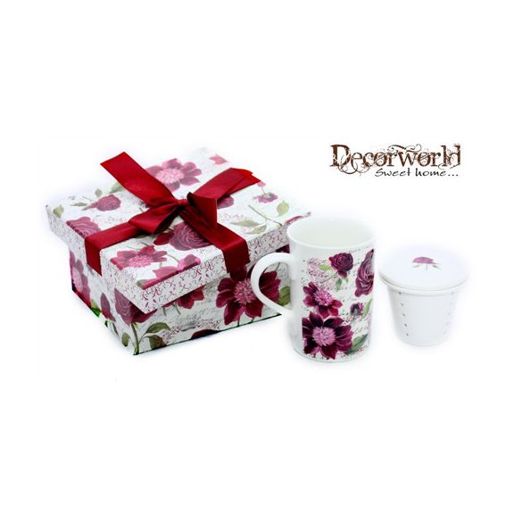 K. teásbögre bordóvirág