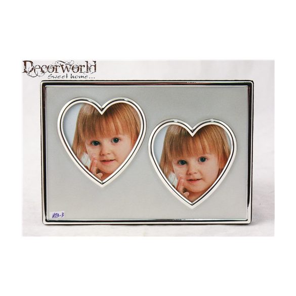 Fém/ez.képt.x2/ szív matt/fé.