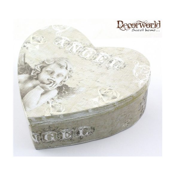 Angel szív doboz15cm