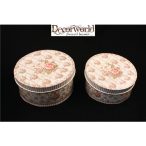 Bádog kördoboz "rose" 18x8,5