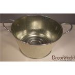 Bádog dézsa+fül fémszinű 15cmx8,5cm