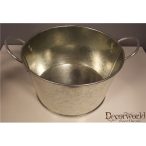 Bádog dézsa+fül fémszinű 17cmx10cm