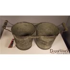 Bádog duplakaspó "FLOWERS" 21