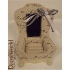 Polirezin ékszersofa krémvászon 17cm