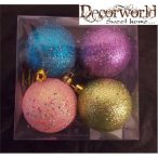 KD. gömb s/4db 60mm cukros