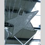 Drót csillag 25cm glitteres