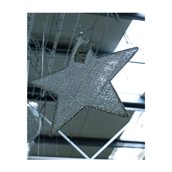 Drót csillag 30cm glitteres