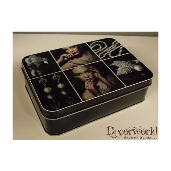 Fém tégladoboz ékszeres