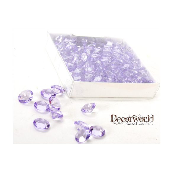 Dekor műagyag gyémánt 60db 12mm - Lila