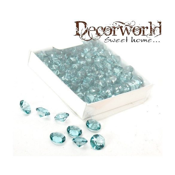 Dekor műagyag gyémánt 60db 12mm - Türkiz