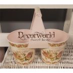 Bádog kaspó 2részes Rose Garden  21cm