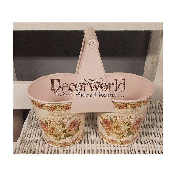 Bádog kaspó 2részes Rose Garden  21cm