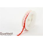 Szalag Szőtt kockás 10mmx10m - Piros-fehér