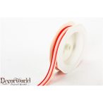 Szalag Szőtt csíkos 12mmx10m - Piros