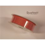 Szalag szövet kockás/piros 25mmx20m