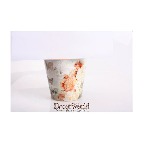 Bádog Kaspó kör "Rosepille" 13cm