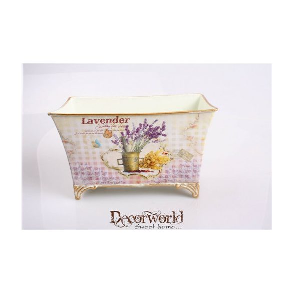 Bádog kaspó tégla "Lavender" 19cm