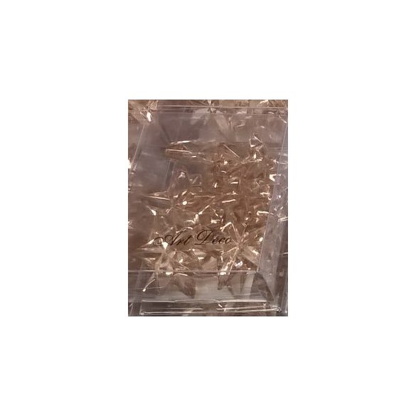 Dekor műanyag csillag 50g - Világosbarna