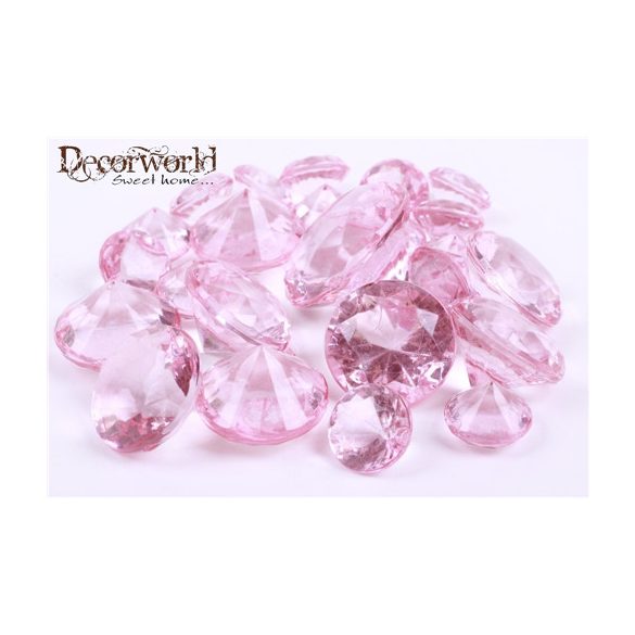 Dekor gyémánt műanyag 120gr - Pink