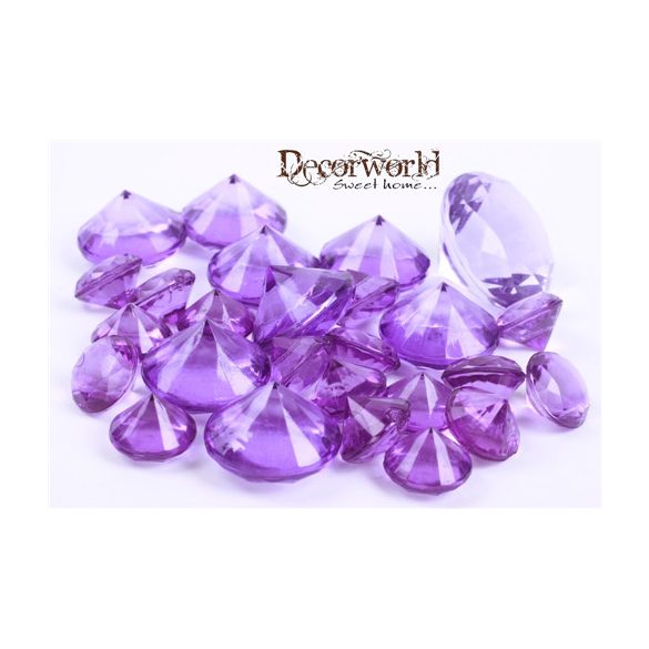 Dekor gyémánt műanyag 120g - Lila