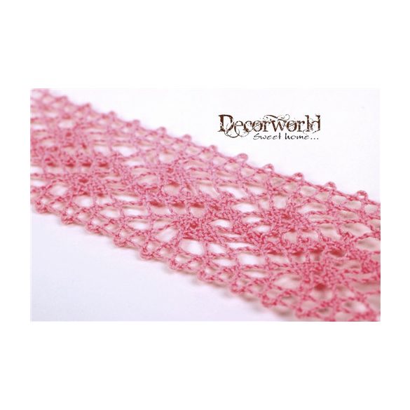Szalag Horgolt p. rózsaszín 35mm x 10m