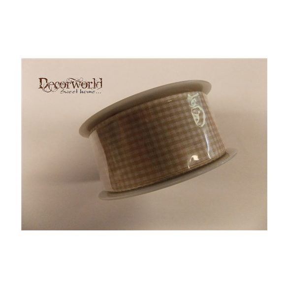 Szalag szövet kockás/világos barna 38mmx20m