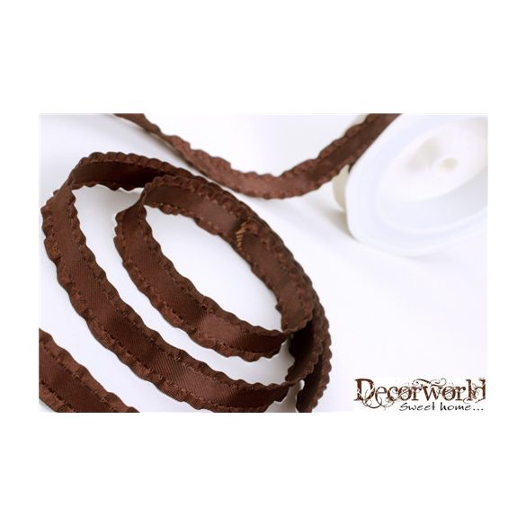 Szalag fodros taft barna 15mmx10m