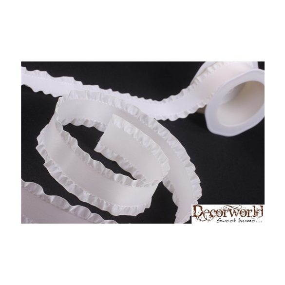 Szalag fodros taft krém 38mmx10m