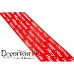 Szatén szalag xmas piros 25mm x 10m