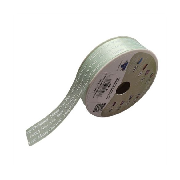 Szatén szalag Xmas 25mm x 10m - Türkiz