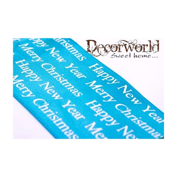 Szatén szalag xmas türkiz 38mmx10m