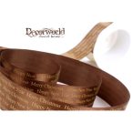 Szatén szalag xmas barna 38mmx10m