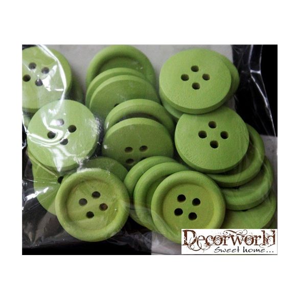 Fa gomb 2cm - Zöld S/30