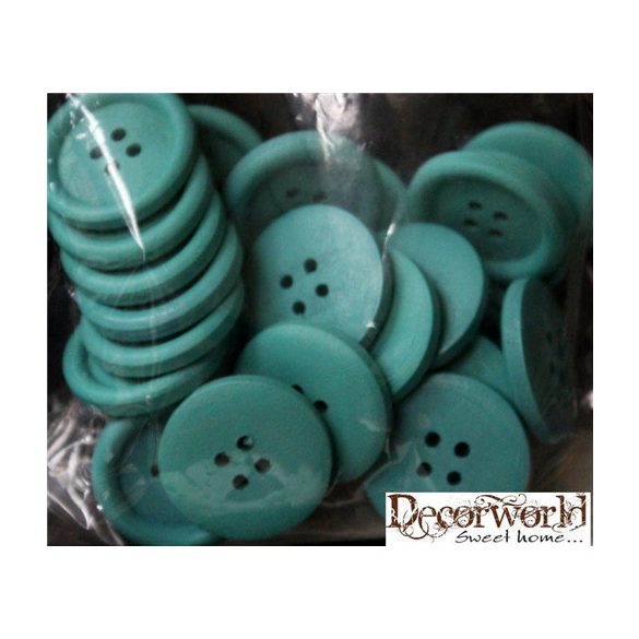 Fa gomb 2,5cm - Türkíz S/30