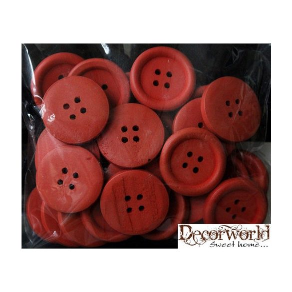 Dek.Fa gombx30 piros 2.5