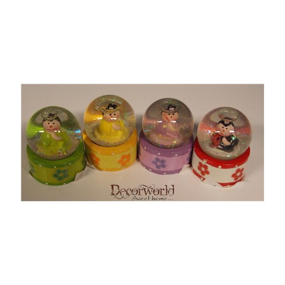 Rázógömb katicás 4x5 cm- Több színben