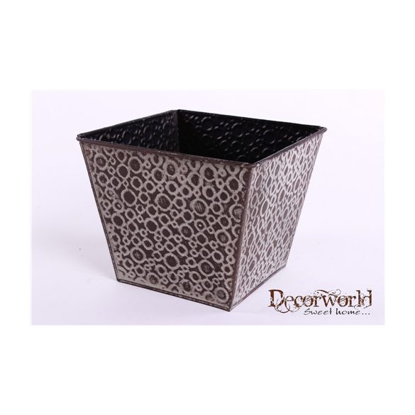 Bádog kaspó "V" körösminta 15cm