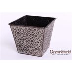 Bádog kaspó "V" körösminta 13cm