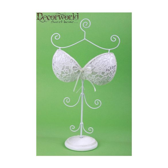 P+fém ékszertartó mellt. csipkés