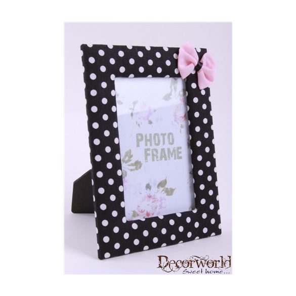 Fa képtartó pöttyös 20x15