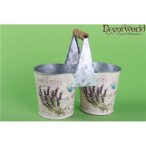 Bádog kaspóx2 "Lavender" 16x15cm