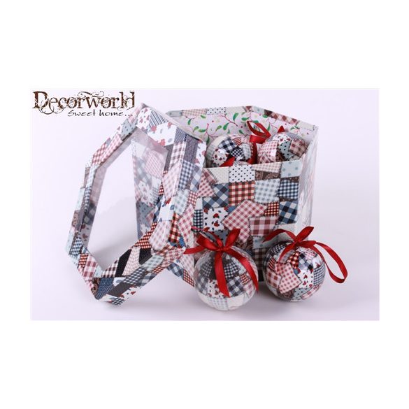 Karácsonyi dísz gömb  S/14 kockáshóember/DD