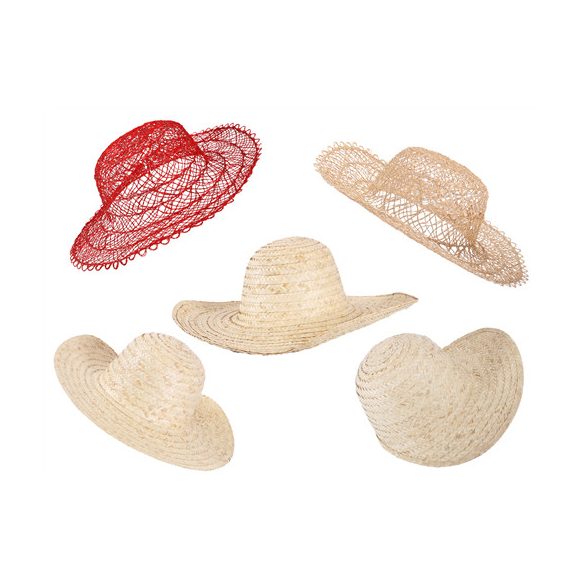 Szalmakalap 35cm - 5féle