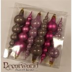 Karácsonyi dísz gömbös-hosszúkás S/6 160mm magic