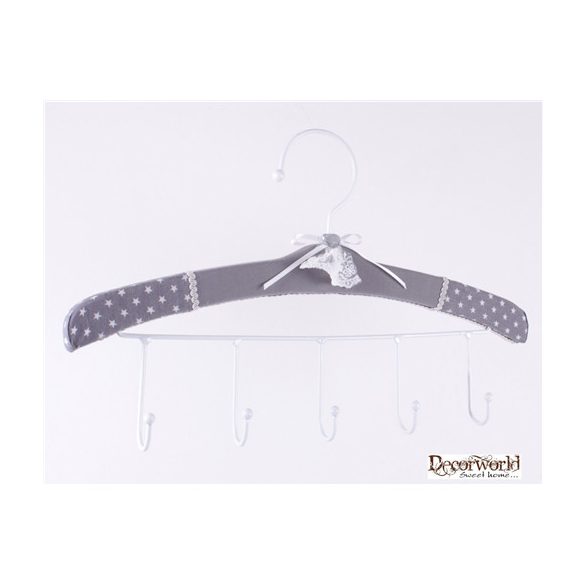 Fém ékszerfogas szürkecsillag 40cm